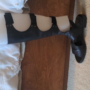 Stuart Weitzman Backview Gladiator Sandals sz 8 black